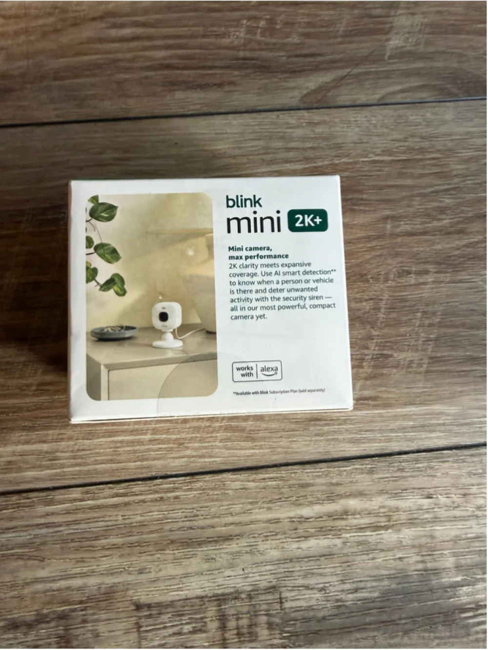 NEW Blink Mini 2K+ Indoor/Outdoor Security Camera, One Size, White